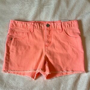 Justice shorts 12 plus neon orange girls youth